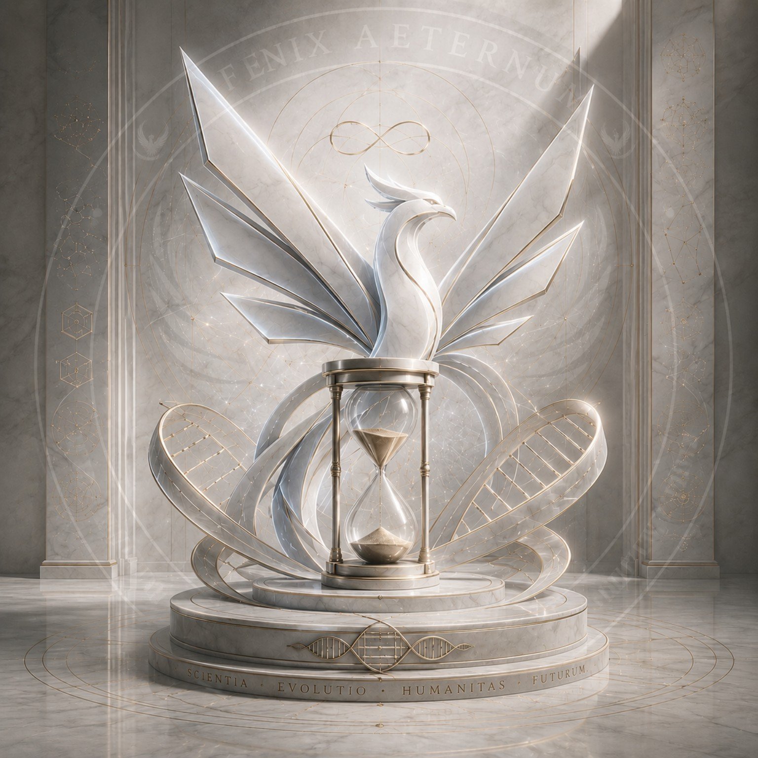 Fênix, hourglass, infinity and DNA symbolism